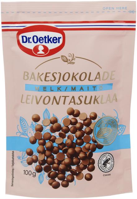 Dr. Oetker Milk Chocolate Drops for Baking 100g | Soposopo