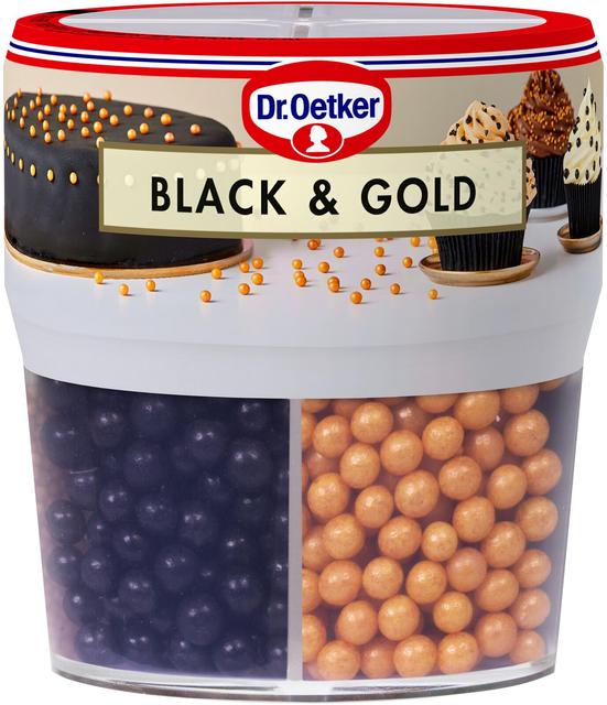 Dr. Oetker Black & Gold Sprinkles 78g | Soposopo