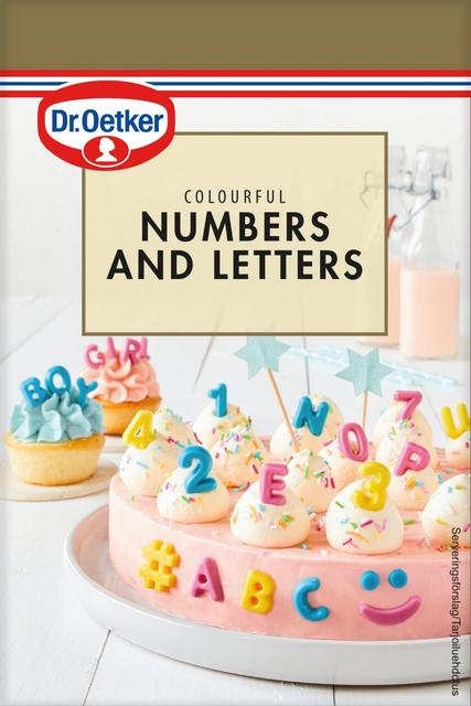 Dr. Oetker Colourful Numbers & Letters Decorations 48g | Soposopo