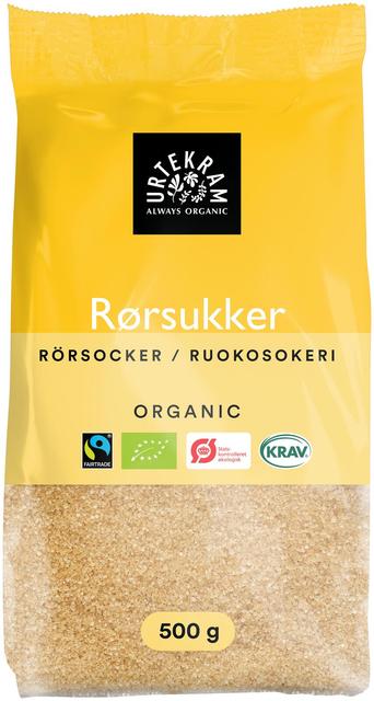 URTEKRAM Organic Fair Trade Cane Sugar 500g | Soposopo