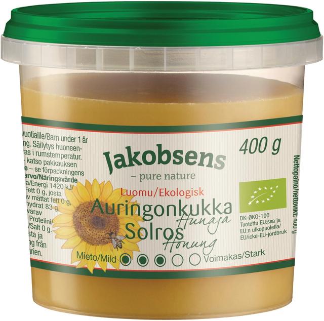 Jakobsens Organic Sunflower Honey 400g | Soposopo