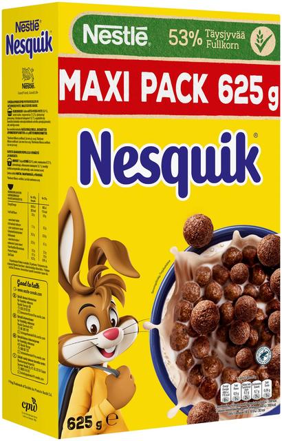 Nestlé Nesquik 625 g cocoa cereal made from wheat and corn - Soposopo