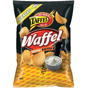  Taffel Waffel sour cream & black pepper flavored chips 1 Pack of 325g 11.5oz