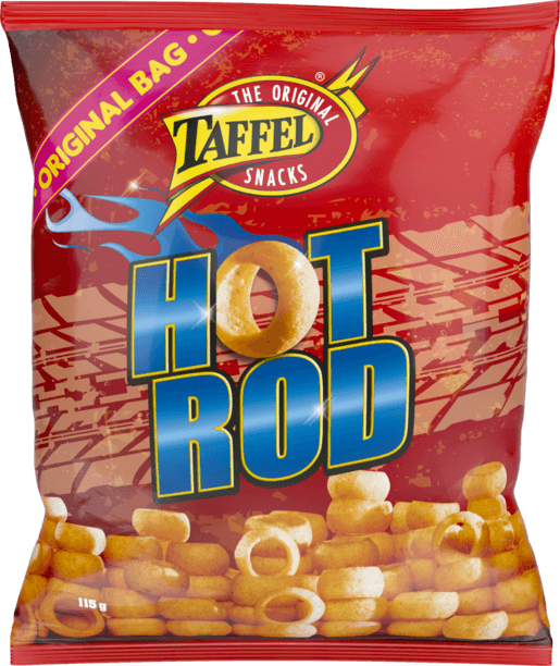 Taffel Hot Rod chips 1 Pack of 115g 4.1oz