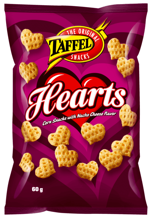 Taffel Hearts corn chips 1 Pack of 60g 2.1oz