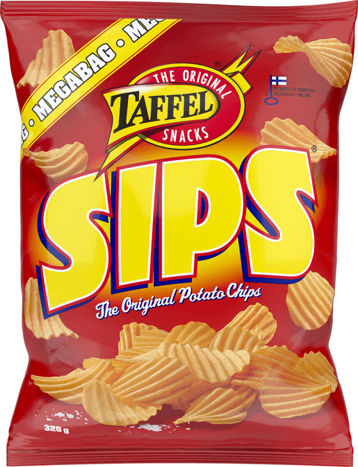 Taffel Sips salted chips 1 Pack of 325g 11.5oz | Soposopo