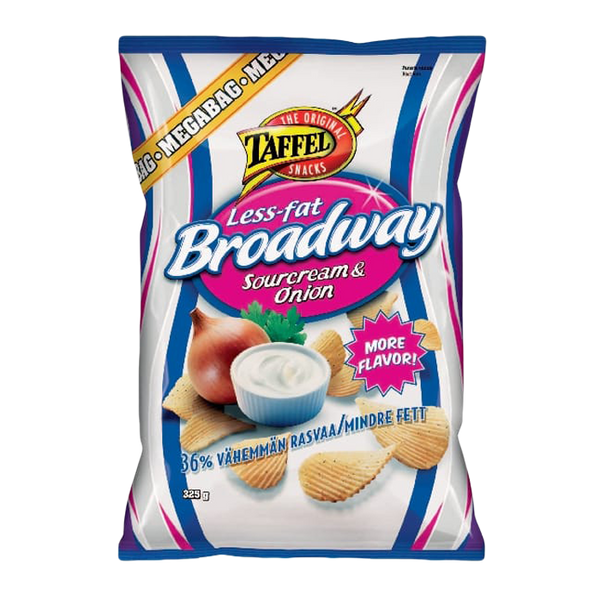  Taffel Broadway less fat sour cream & onion flavored chips 1 Pack of 325g 11.5oz