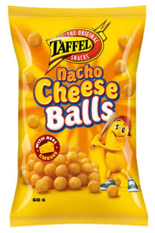  Taffel Nacho Cheese Balls flavored cheese Snacks 1 Pack of 60g 2.1oz