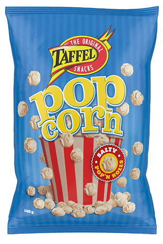 Taffel Popcorn salty flavored popcorn 1 Pack of 140g 4.9oz