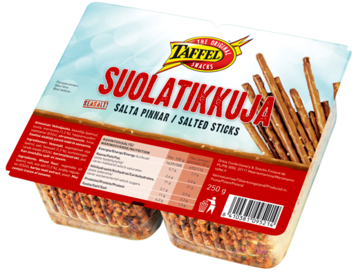  Taffel salted sticks baked Snacks 1 Box of 250g 8.8oz