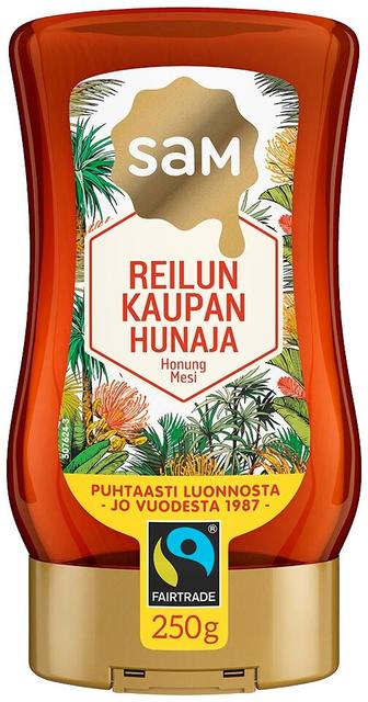 Hunajainen SAM Fair Trade Honey 250g | Soposopo