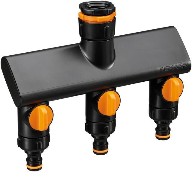 Fiskars Comfort Faucet Connector, Three UT On/Off | Soposopo