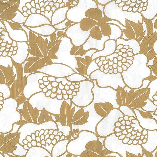 Finlayson napkin tissue Annukka white-gold 24 cm 20 pcs - Soposopo