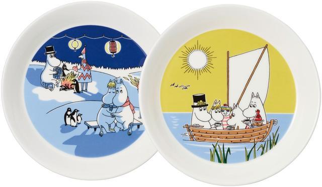 Moomin Arabia Plates Winter Campfire & Sailing | Soposopo