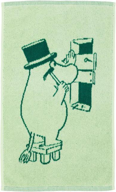 Moomin Arabia Hand Towel 30x50 Moominpappa Green GOTS | Soposopo