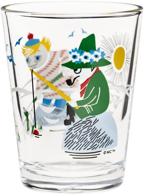 Moomin Arabia Finland Moomin Drinking Glass 22cl Fishing | Soposopo