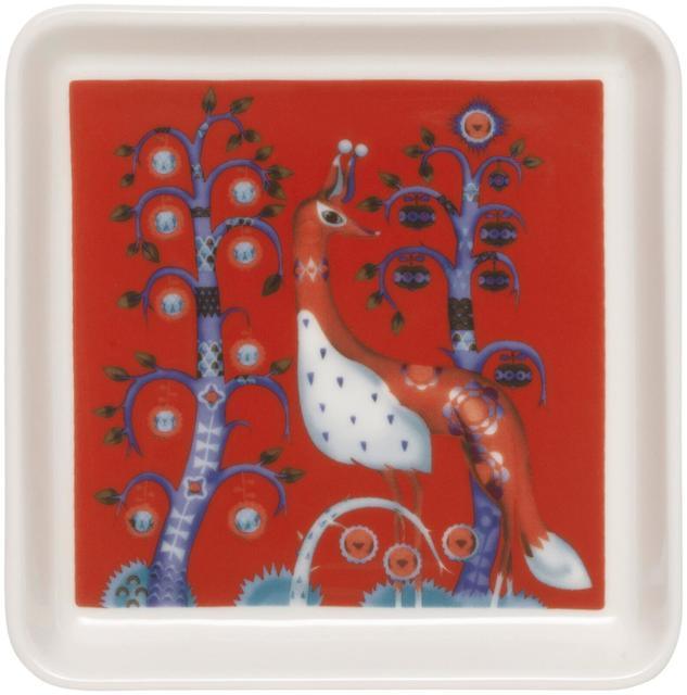 Iittala Taika Square Plate 12x12cm red