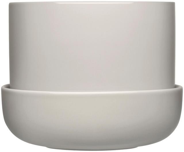 Iittala Nappula Plant Pot and Saucer S 170x130mm light grey | Soposopo