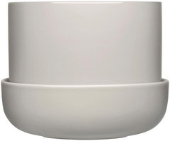 Iittala Nappula Plant Pot and Saucer S 170x130mm light grey | Soposopo