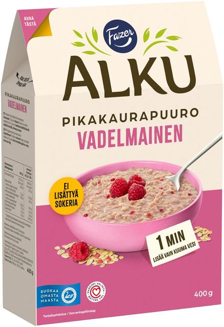 Fazer Alku Raspberry Quick Oat Porridge 400 g | Soposopo