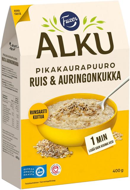 Fazer Alku Rye & Sunflower Quick-Cooking Oat Porridge 400 g | Soposopo