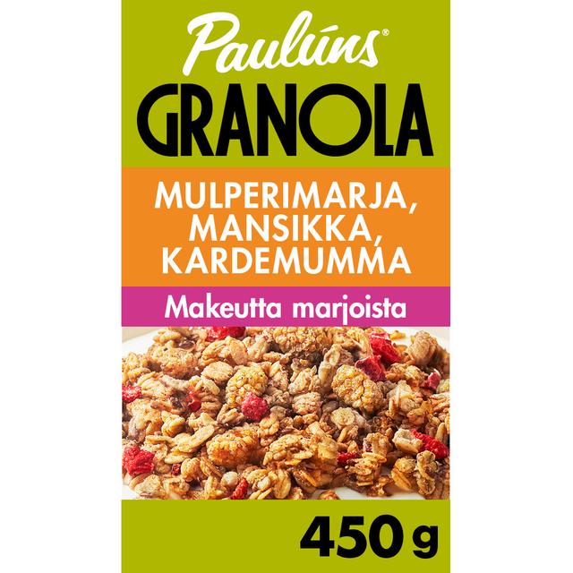 Paulúns mulperimarja, mansikka ja kardemumma granola muromysli 450g | Soposopo