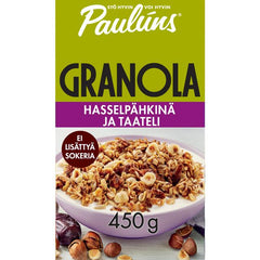 Paulúns hazelnut and date granola cereal muesli 450 g | Soposopo