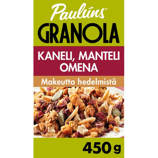 Paulúns Cinnamon, Almond, and Apple Granola Cereal Muesli 450 g | Soposopo