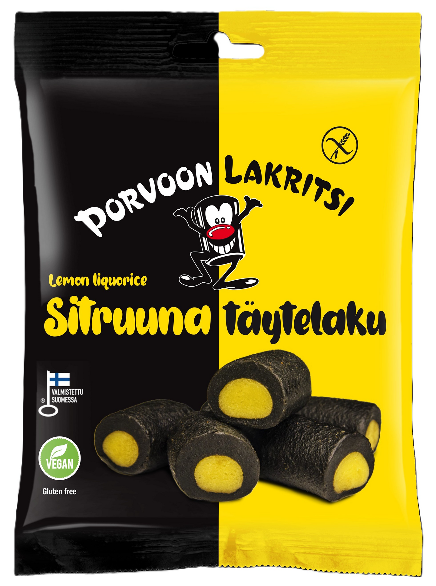 Porvoon Lakritsi Lemon Filled Liquorice 1 pack × 150g - Soposopo