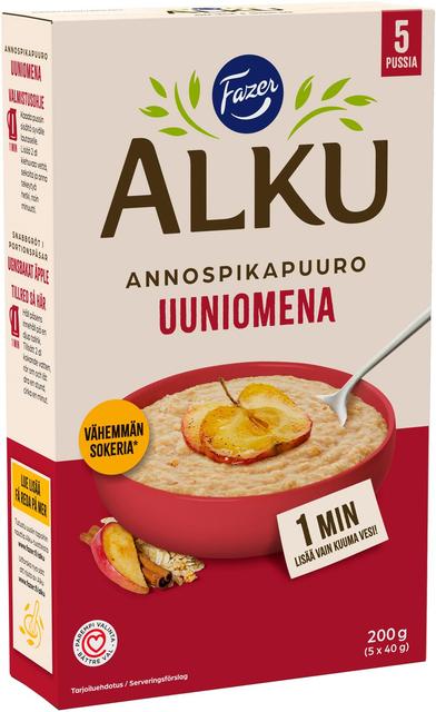 Fazer Alku Uuniomena annospikapuuro 200 g (5 x 40 g) | Soposopo