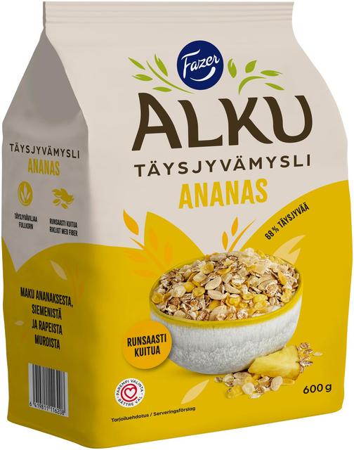 Fazer Alku Pineapple Whole-Grain Muesli 600 g | Soposopo