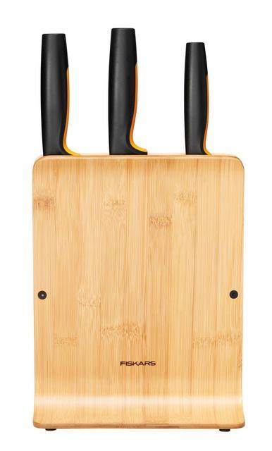 Fiskars FF Knife block bamboo (includes 3 knives) | Soposopo