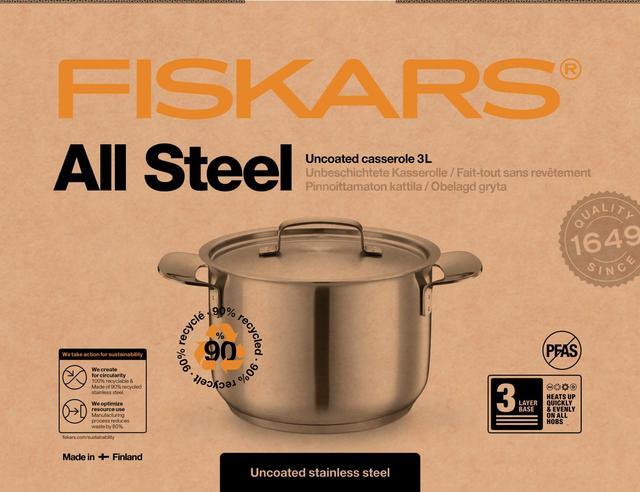 Fiskars saucepan All Steel 3.0 L