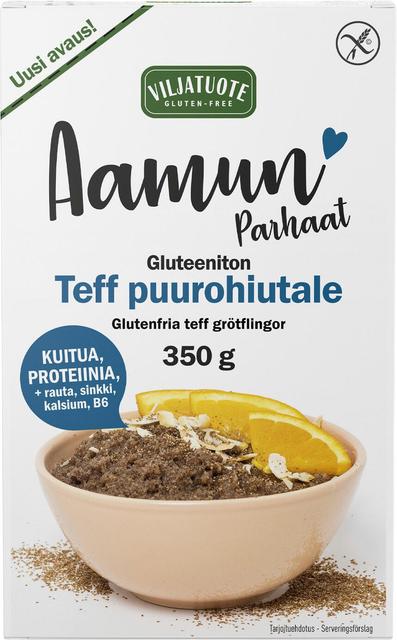 Virtasalmen Viljatuote Morning's Best Gluten-Free Teff Porridge Flakes 350 g | Soposopo