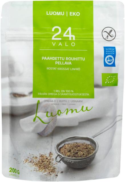 VALO24h Roasted Ground Flaxseed, Organic 200 g | Soposopo