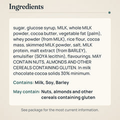 Fazer Dumle Chocolate Bar with Toffee & Crispy Rice 40g – Ingredients and allergens