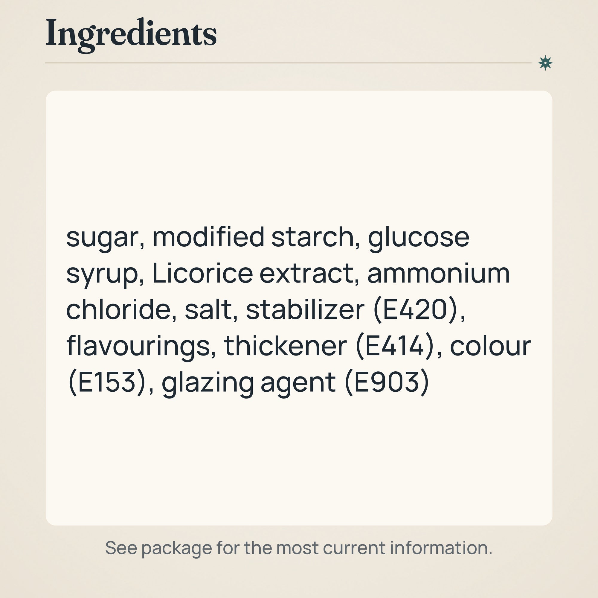 Fazer Salmiakki Mix Liquorice 200g – Ingredients and allergens