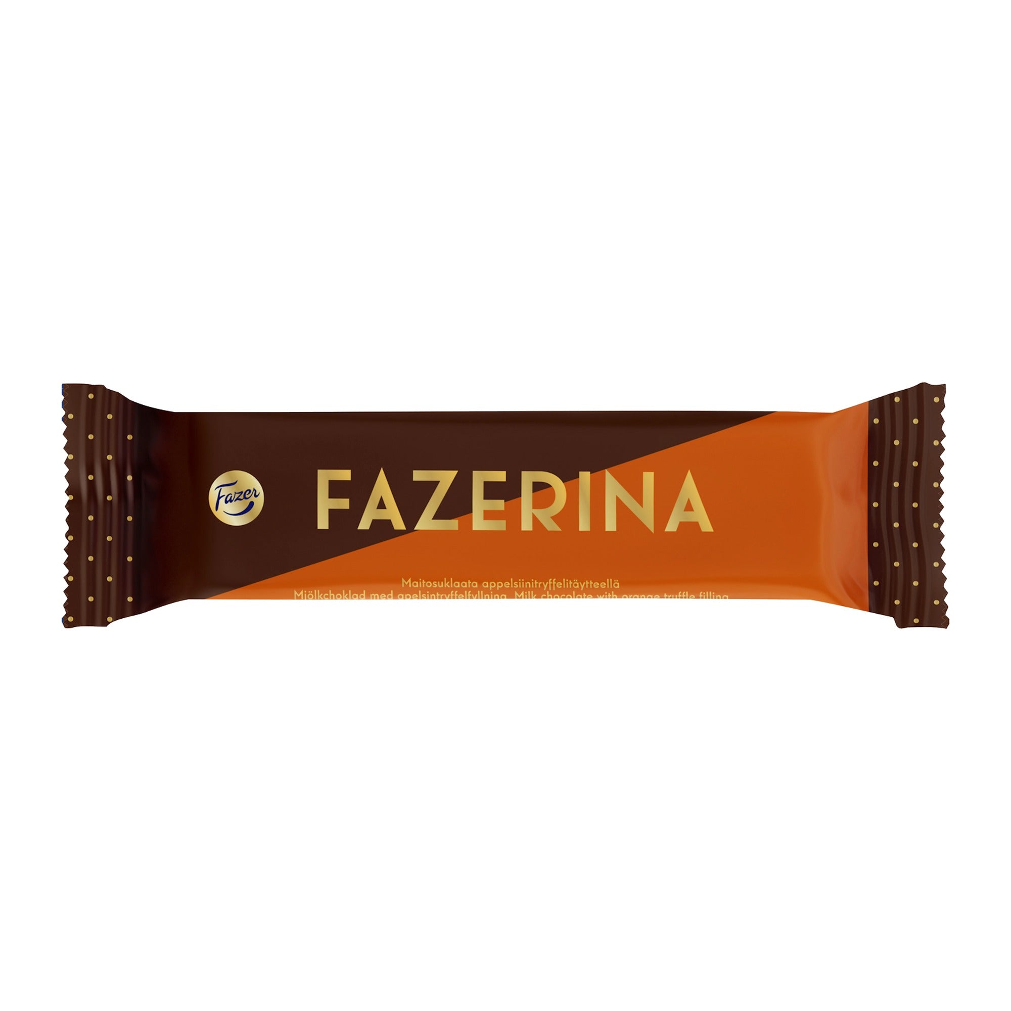 Fazer Fazerina Milk Chocolate Bar 37g with Orange Filling – product photo