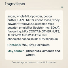 Fazer Chopped Hazelnuts in Milk Chocolate 180g Bar – Ingredients and allergens