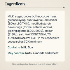 Karl Fazer Dumle Chocolate Bar 180g – Ingredients and allergens