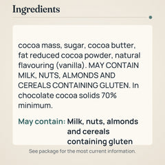 Karl Fazer 70% Dark Chocolate Box 3kg – Ingredients and allergens