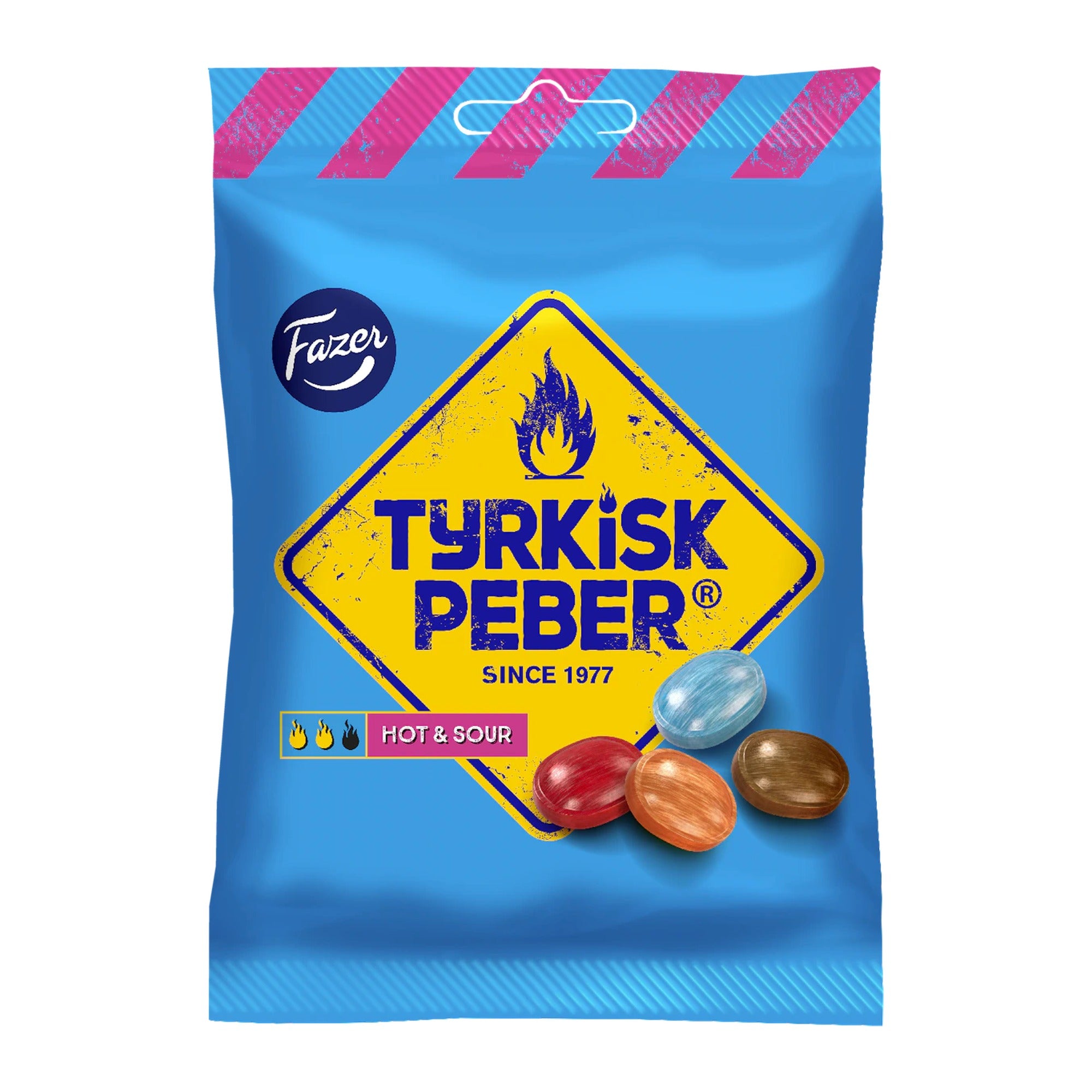 Fazer Tyrkisk Peber Hot & Sour Licorice 150g – product photo