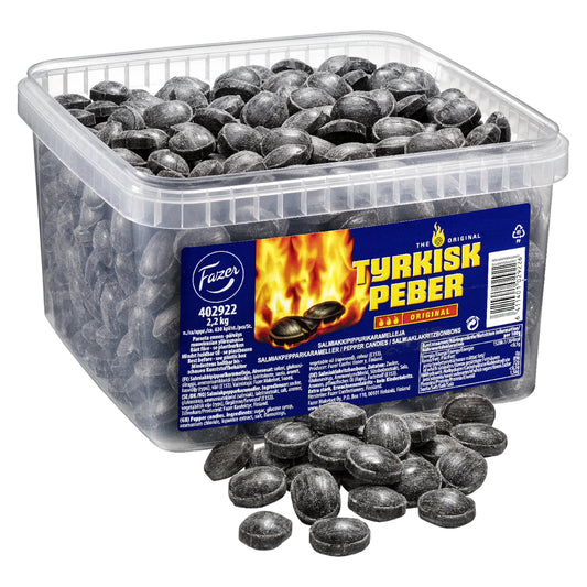 Fazer Tyrkisk Peber Salty Licorice 2.2kg Box – product photo
