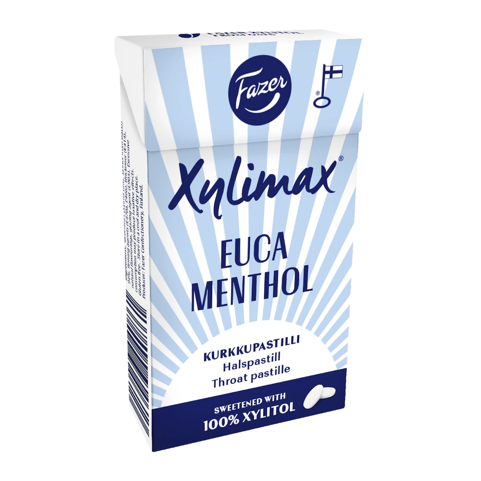 Fazer Xylimax Eucamenthol Xylitol Pastilles 38g Box – product photo