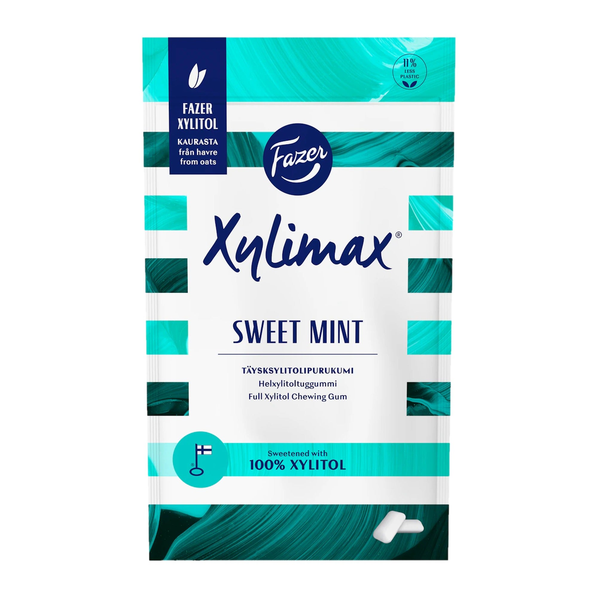 Fazer Xylimax Sweet Mint Xylitol Chewing Gum 80g Pack – product photo