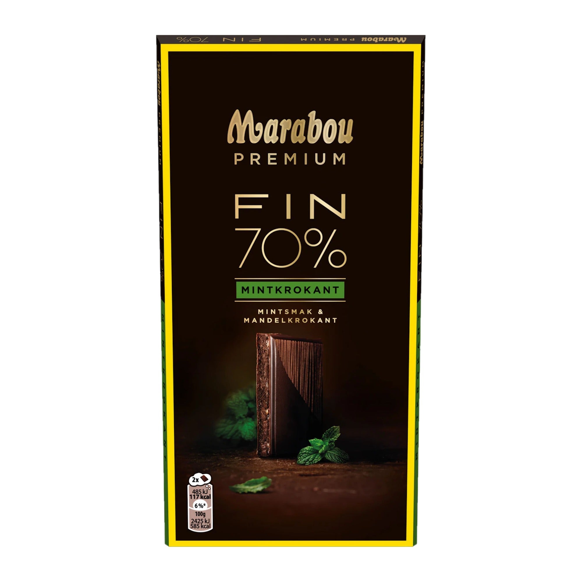 Marabou Mint Dark Chocolate Bar 100g – product photo