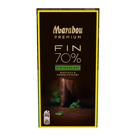 Marabou Mint Dark Chocolate Bar 100g – product photo