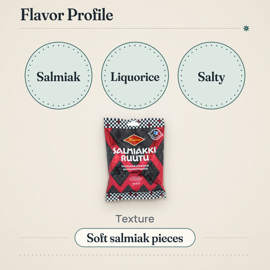 Halva Salmiakki Licorice 170g – Flavor profile