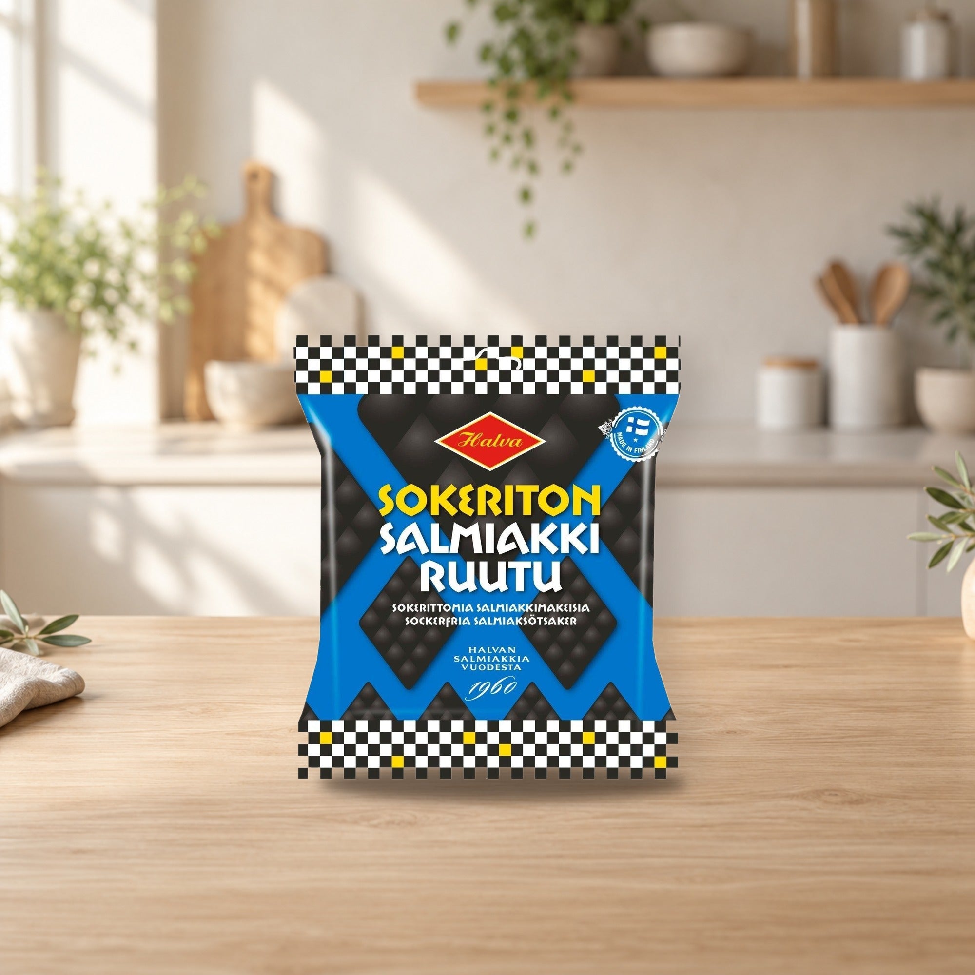 Sugar Free Halva Licorice with Maltitol – product photo on a table