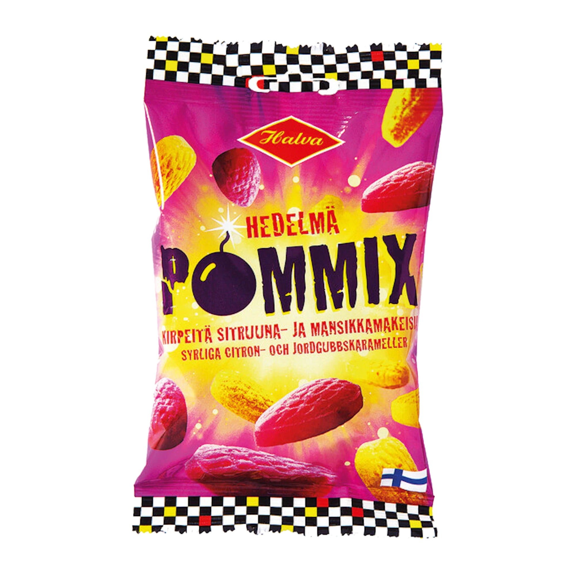 Halva Fruit Pommix Hard Lemon Strawberry Licorice 100g – product photo